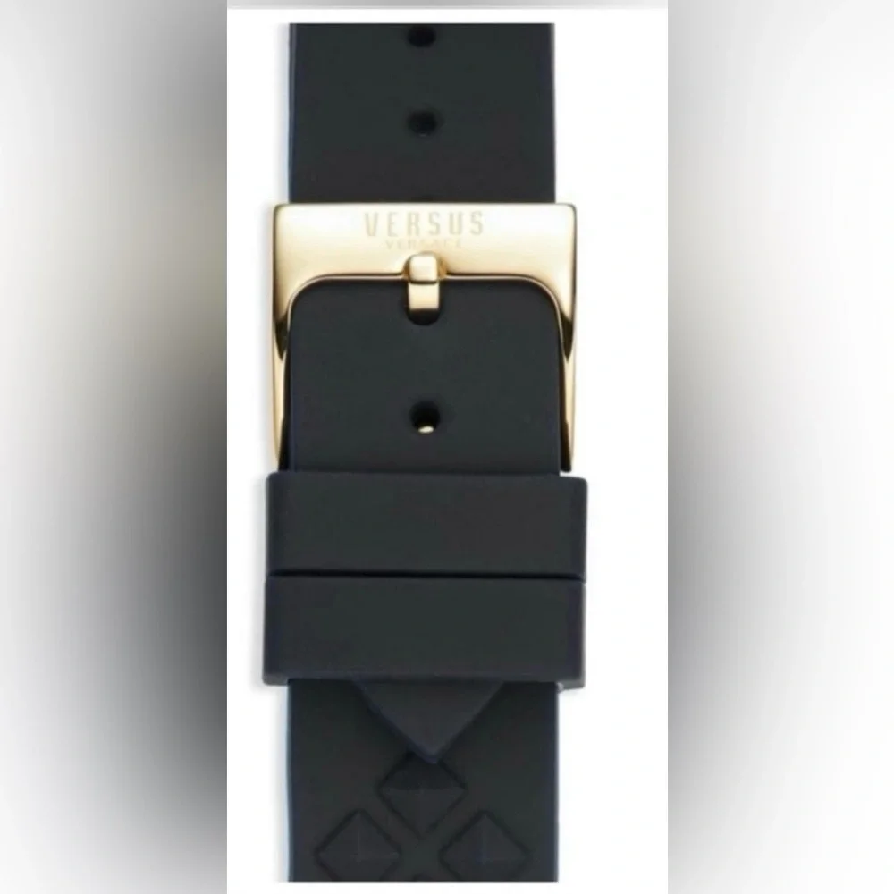 VERSUS VERSACE Tokyo Silicone & Stainless Steel Watch Men.